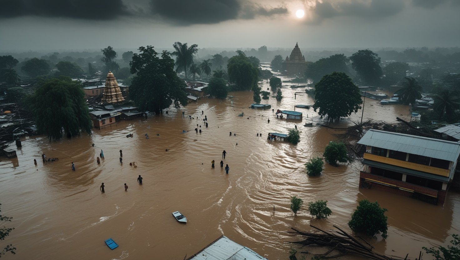 flood situation near ganges 2025