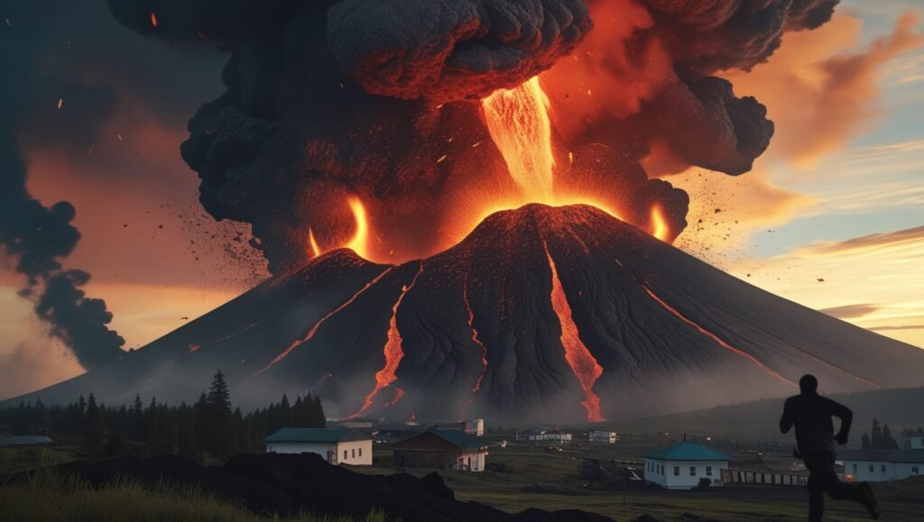 Russian volcano eruption 2025