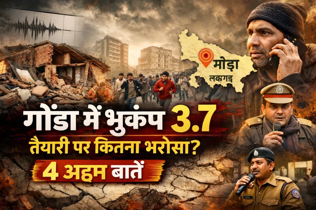 गोंडा में 3.7 तीव्रता का भूकंप