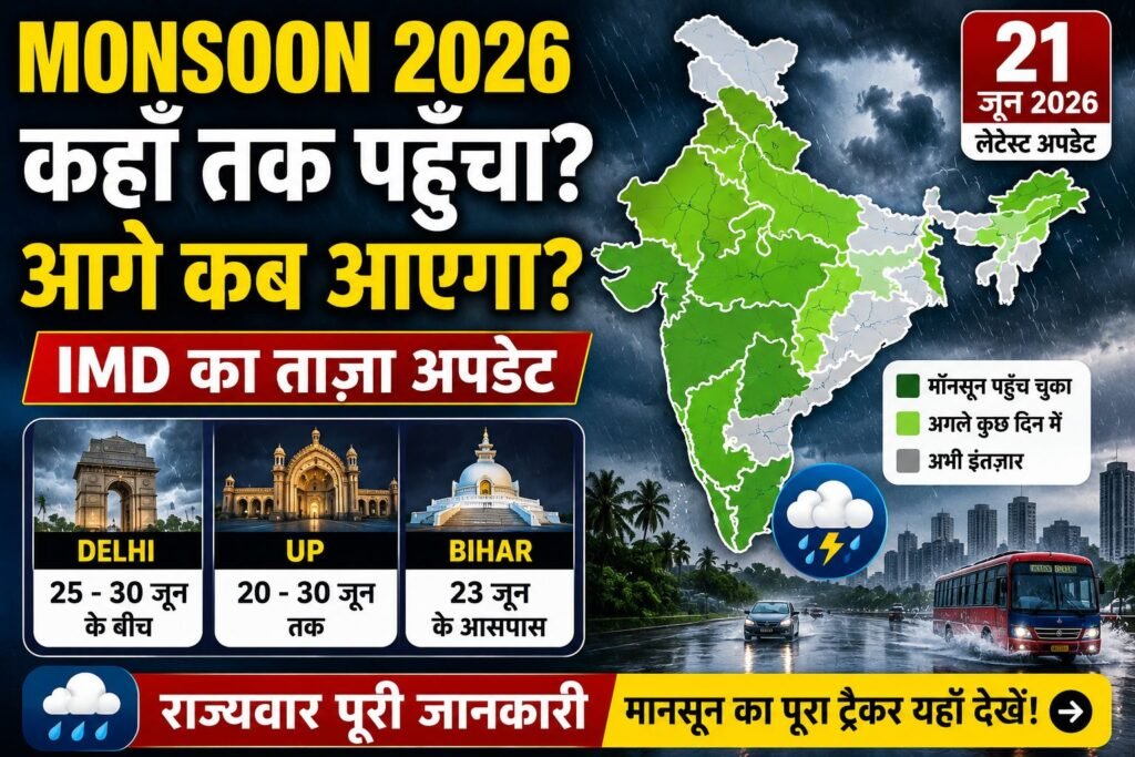 Monsoon 2026 कहाँ तक पहुँचा?