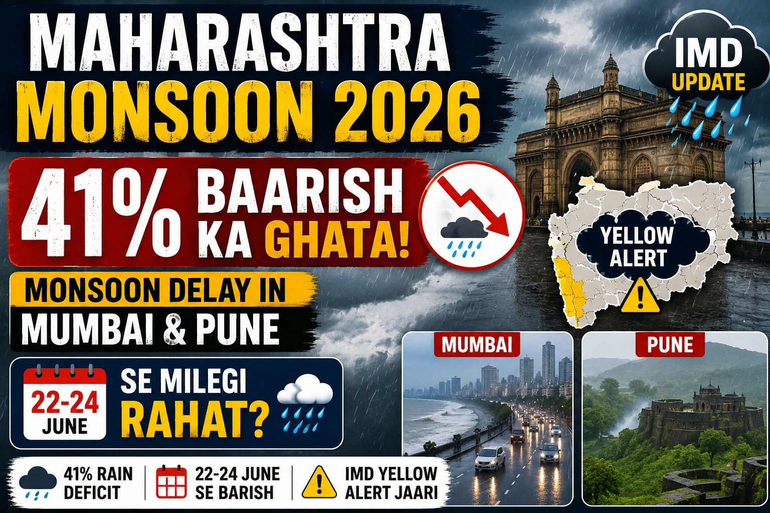 Mumbai-Pune Weather Update 21 june 2026