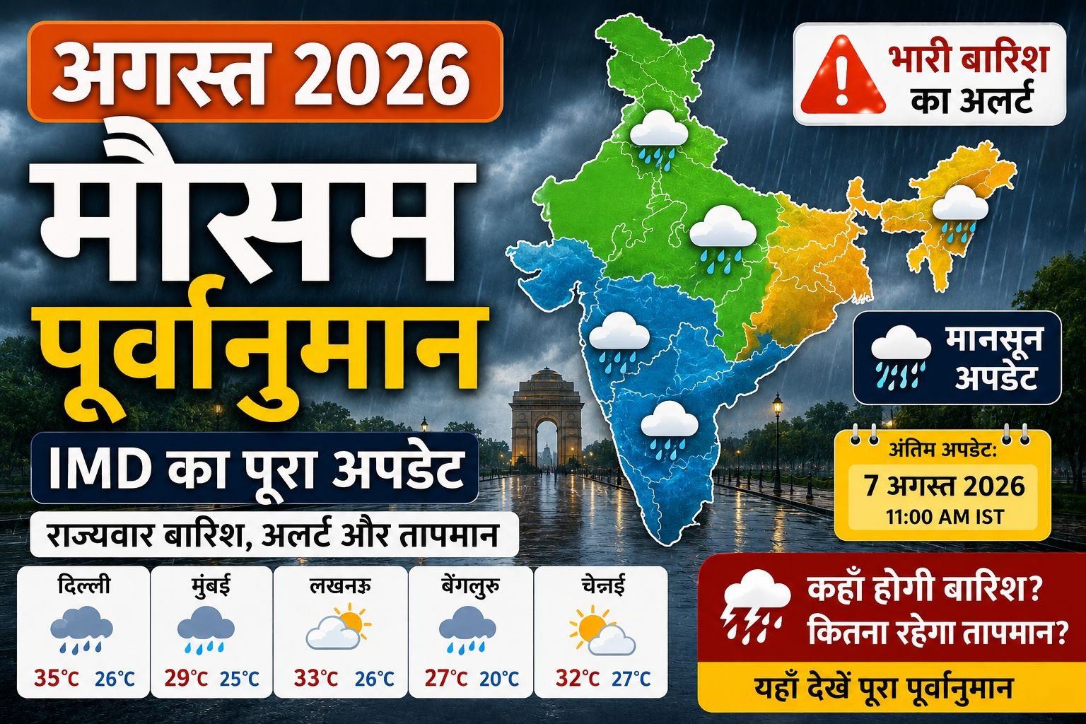 अगस्त 2026 का मौसम कैसा रहेगा?